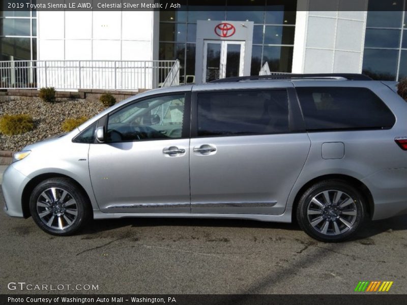 Celestial Silver Metallic / Ash 2019 Toyota Sienna LE AWD