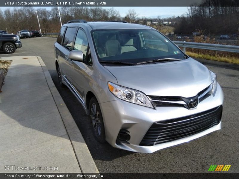 Celestial Silver Metallic / Ash 2019 Toyota Sienna LE AWD