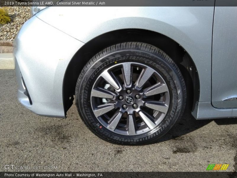 Celestial Silver Metallic / Ash 2019 Toyota Sienna LE AWD