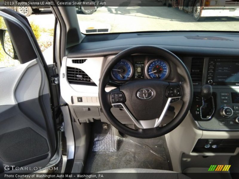 Celestial Silver Metallic / Ash 2019 Toyota Sienna LE AWD