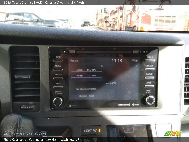 Celestial Silver Metallic / Ash 2019 Toyota Sienna LE AWD