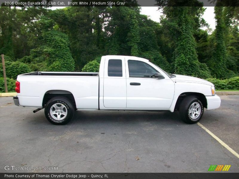 Bright White / Medium Slate Gray 2006 Dodge Dakota SLT Club Cab