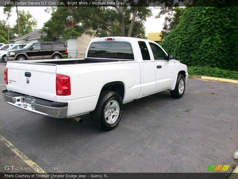 Bright White / Medium Slate Gray 2006 Dodge Dakota SLT Club Cab