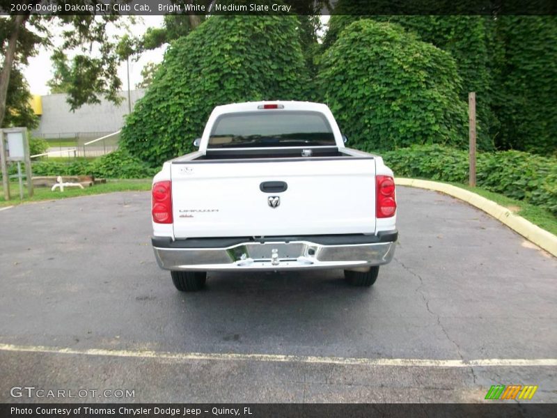 Bright White / Medium Slate Gray 2006 Dodge Dakota SLT Club Cab