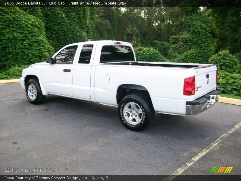 Bright White / Medium Slate Gray 2006 Dodge Dakota SLT Club Cab