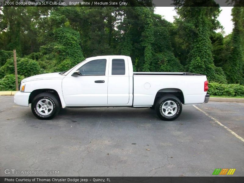 Bright White / Medium Slate Gray 2006 Dodge Dakota SLT Club Cab