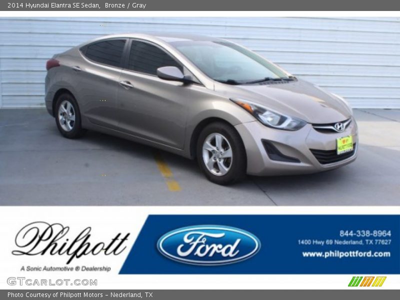 Bronze / Gray 2014 Hyundai Elantra SE Sedan