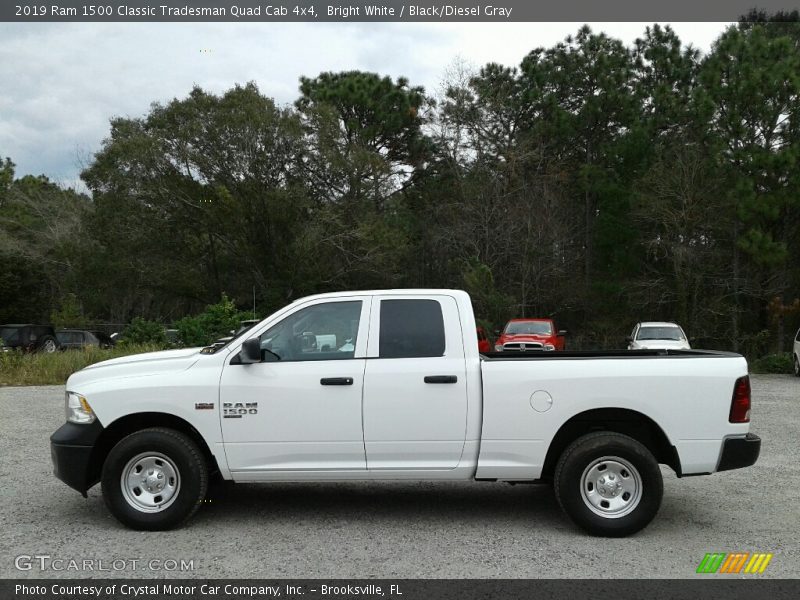 Bright White / Black/Diesel Gray 2019 Ram 1500 Classic Tradesman Quad Cab 4x4