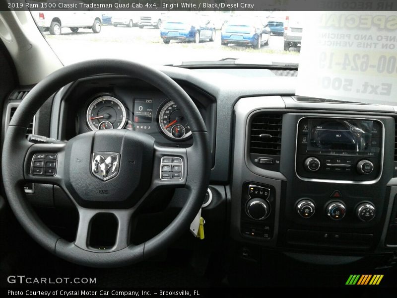 Bright White / Black/Diesel Gray 2019 Ram 1500 Classic Tradesman Quad Cab 4x4
