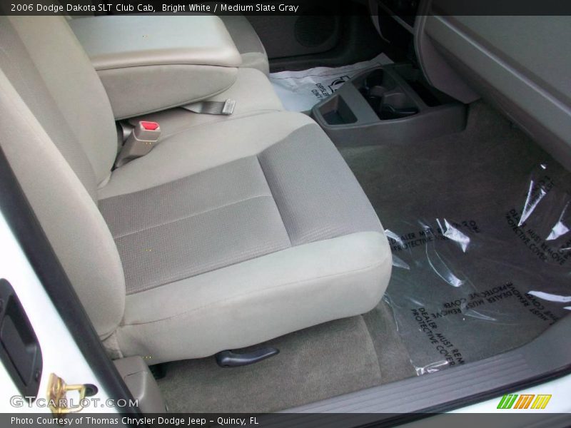 Bright White / Medium Slate Gray 2006 Dodge Dakota SLT Club Cab