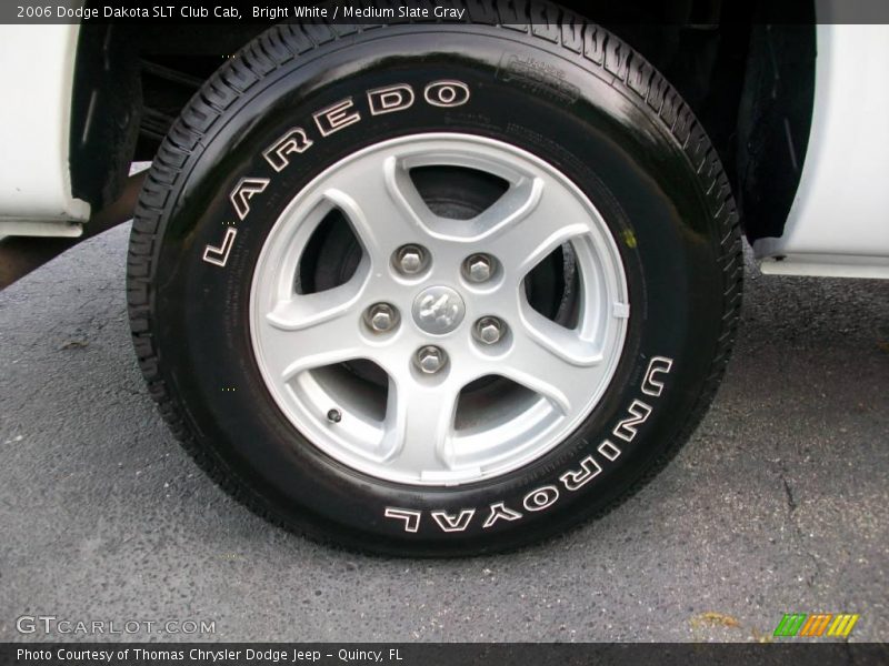 Bright White / Medium Slate Gray 2006 Dodge Dakota SLT Club Cab