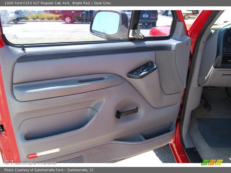 Bright Red / Opal Grey 1996 Ford F150 XLT Regular Cab 4x4