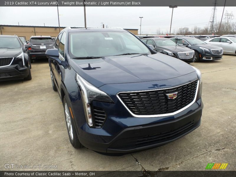 Twilight Blue Metallic / Light Platinum/Jet Black 2019 Cadillac XT4 Luxury AWD