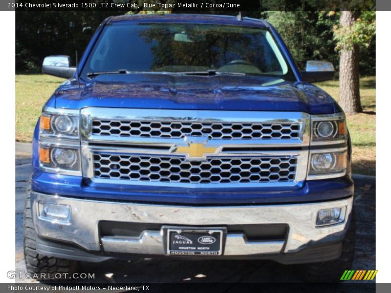 Blue Topaz Metallic / Cocoa/Dune 2014 Chevrolet Silverado 1500 LTZ Crew Cab
