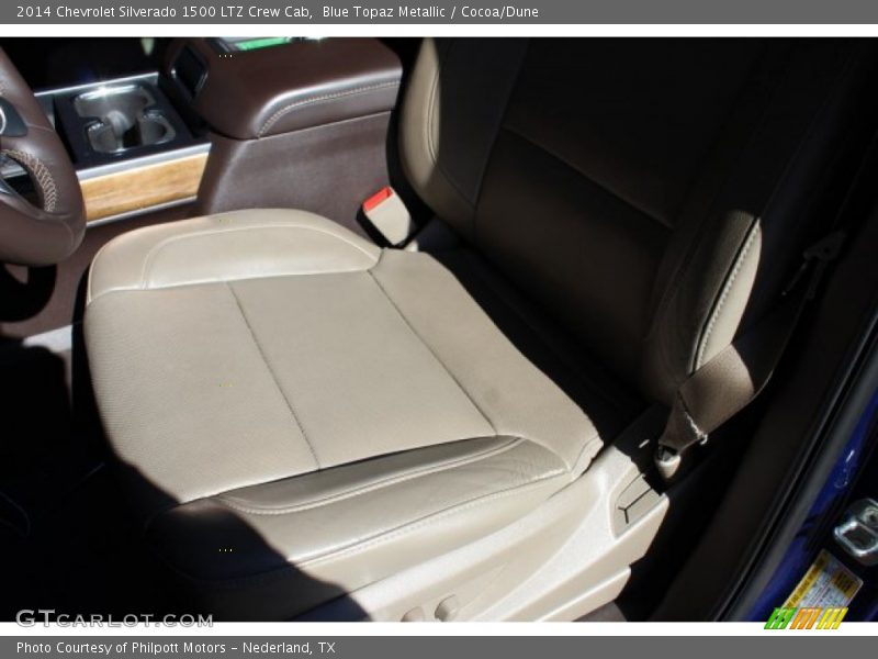 Blue Topaz Metallic / Cocoa/Dune 2014 Chevrolet Silverado 1500 LTZ Crew Cab