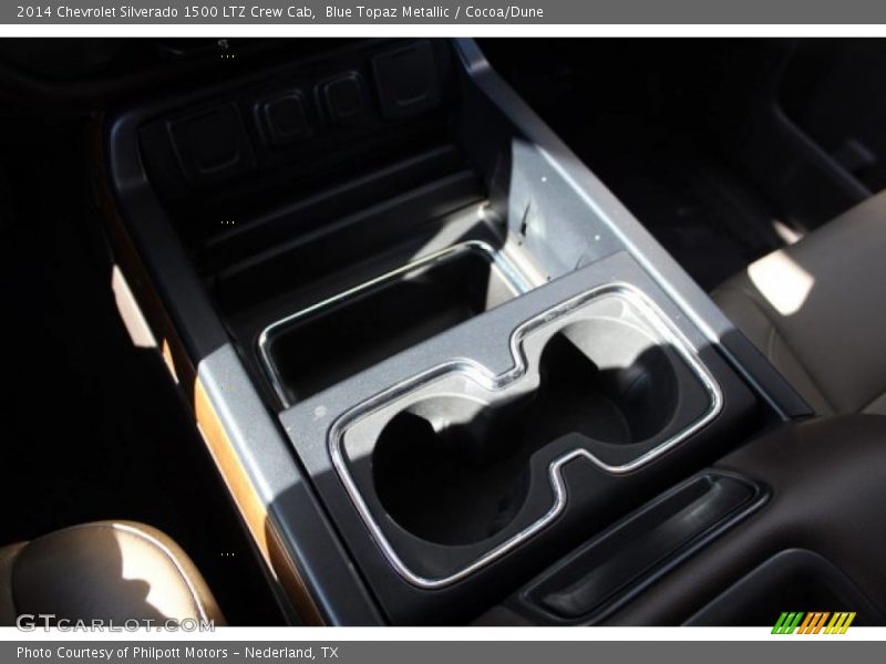 Blue Topaz Metallic / Cocoa/Dune 2014 Chevrolet Silverado 1500 LTZ Crew Cab