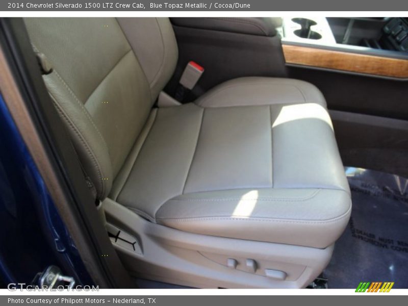 Blue Topaz Metallic / Cocoa/Dune 2014 Chevrolet Silverado 1500 LTZ Crew Cab