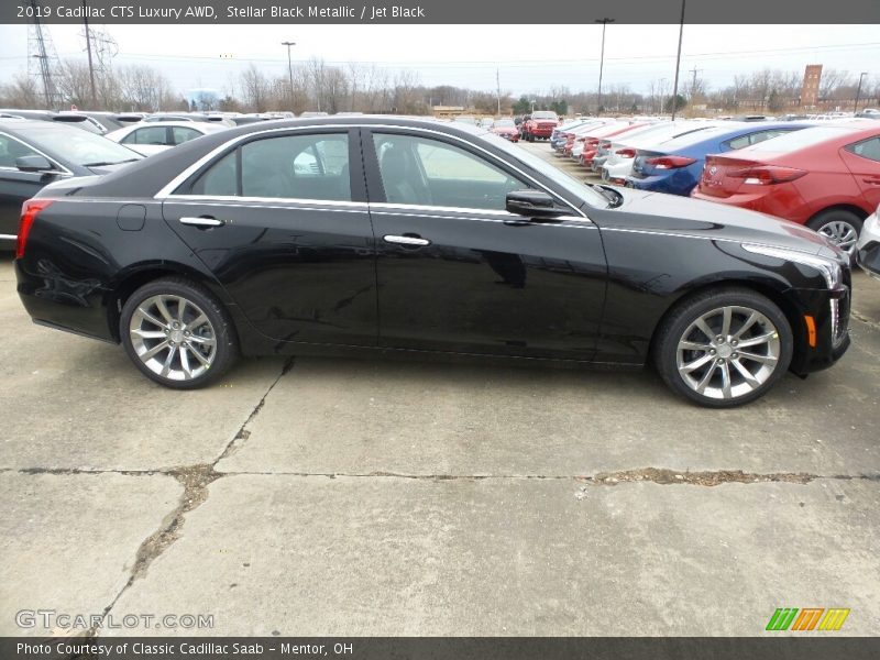 Stellar Black Metallic / Jet Black 2019 Cadillac CTS Luxury AWD