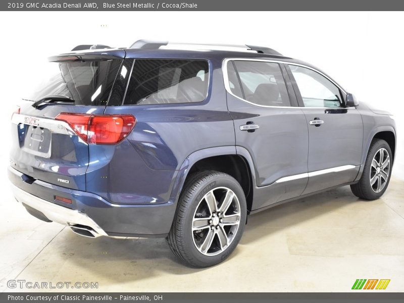 Blue Steel Metallic / Cocoa/Shale 2019 GMC Acadia Denali AWD