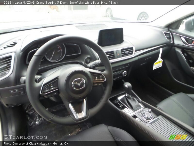 Snowflake White Pearl Mica / Black 2018 Mazda MAZDA3 Grand Touring 5 Door