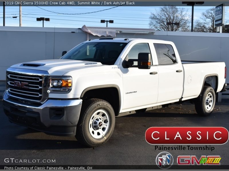 Summit White / Dark Ash/Jet Black 2019 GMC Sierra 3500HD Crew Cab 4WD