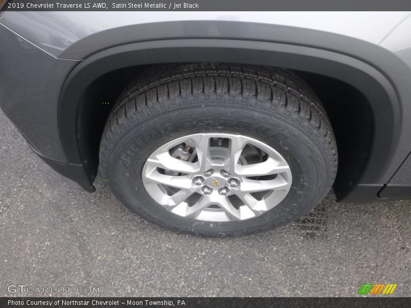 Satin Steel Metallic / Jet Black 2019 Chevrolet Traverse LS AWD