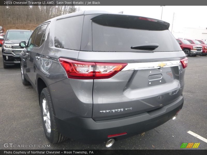 Satin Steel Metallic / Jet Black 2019 Chevrolet Traverse LS AWD