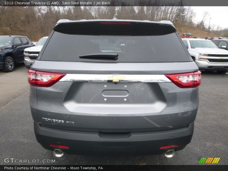 Satin Steel Metallic / Jet Black 2019 Chevrolet Traverse LS AWD