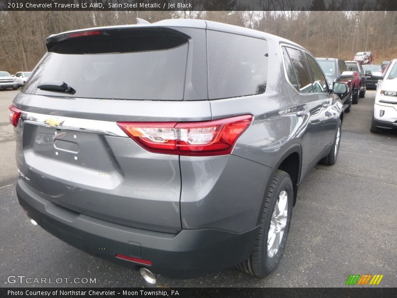 Satin Steel Metallic / Jet Black 2019 Chevrolet Traverse LS AWD