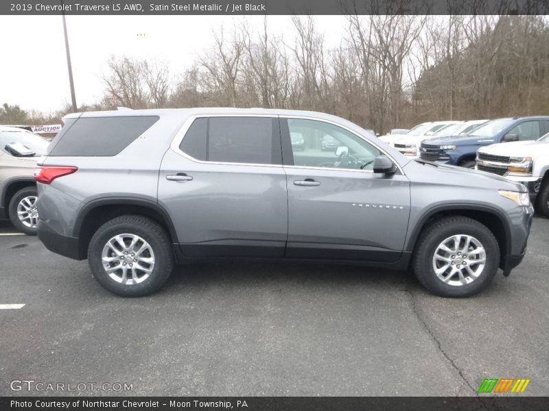 Satin Steel Metallic / Jet Black 2019 Chevrolet Traverse LS AWD