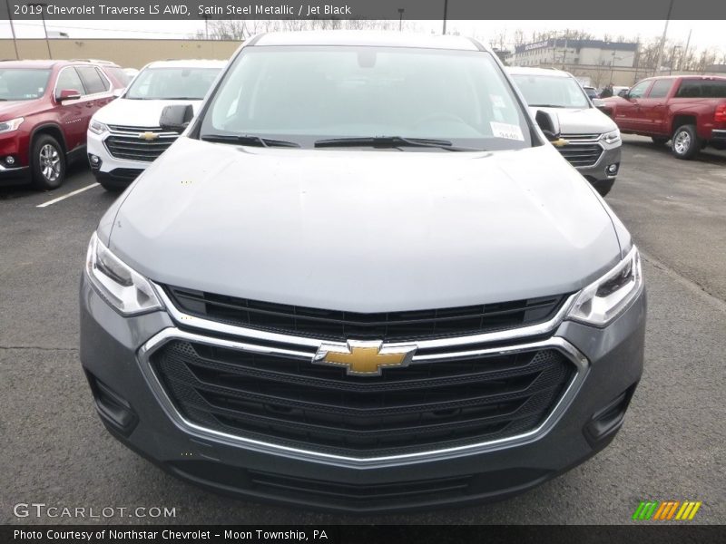 Satin Steel Metallic / Jet Black 2019 Chevrolet Traverse LS AWD