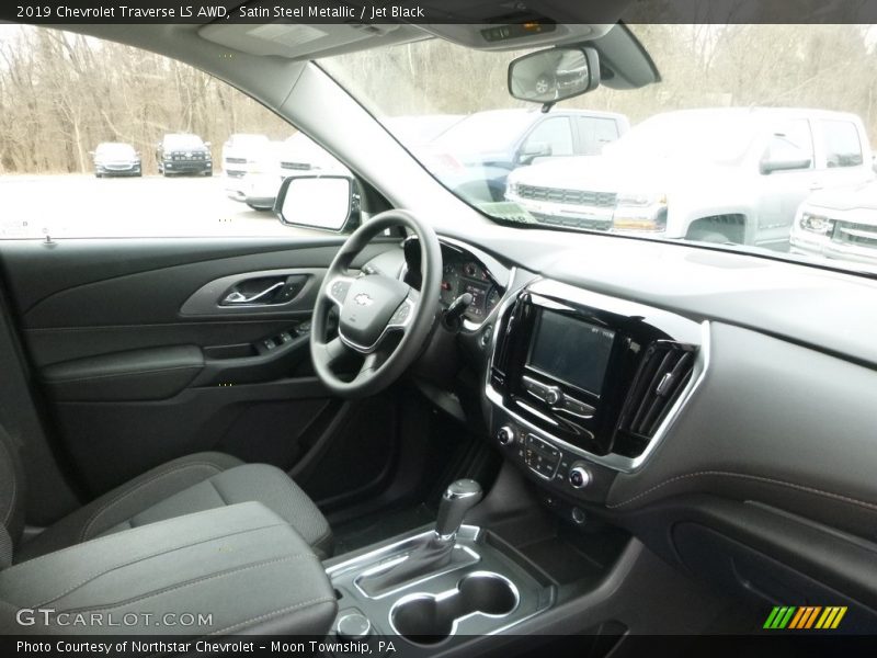 Satin Steel Metallic / Jet Black 2019 Chevrolet Traverse LS AWD