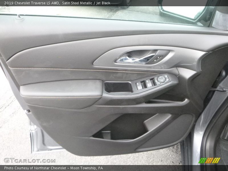 Satin Steel Metallic / Jet Black 2019 Chevrolet Traverse LS AWD