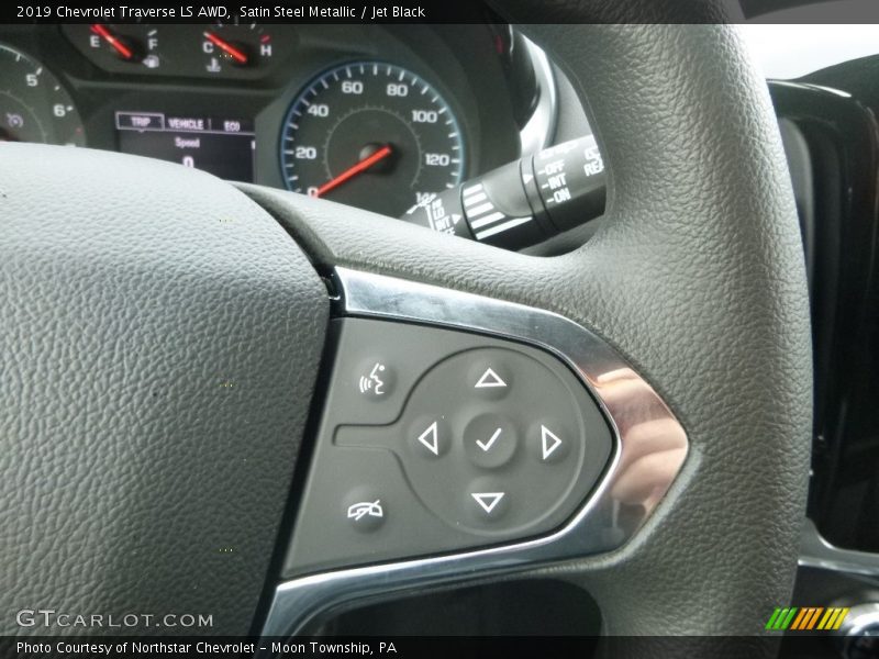 Satin Steel Metallic / Jet Black 2019 Chevrolet Traverse LS AWD