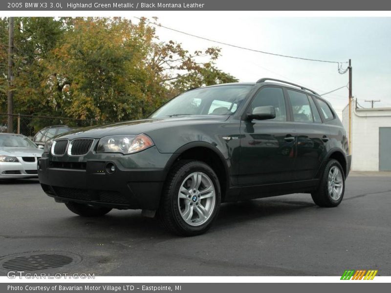 Highland Green Metallic / Black Montana Leather 2005 BMW X3 3.0i