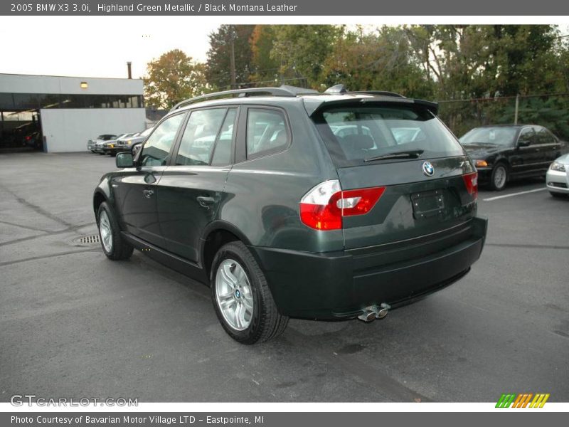 Highland Green Metallic / Black Montana Leather 2005 BMW X3 3.0i