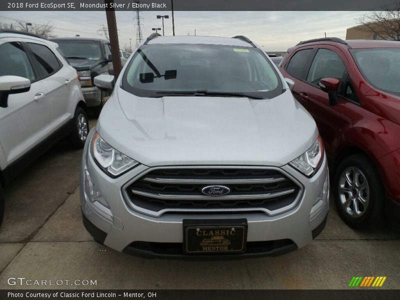 Moondust Silver / Ebony Black 2018 Ford EcoSport SE