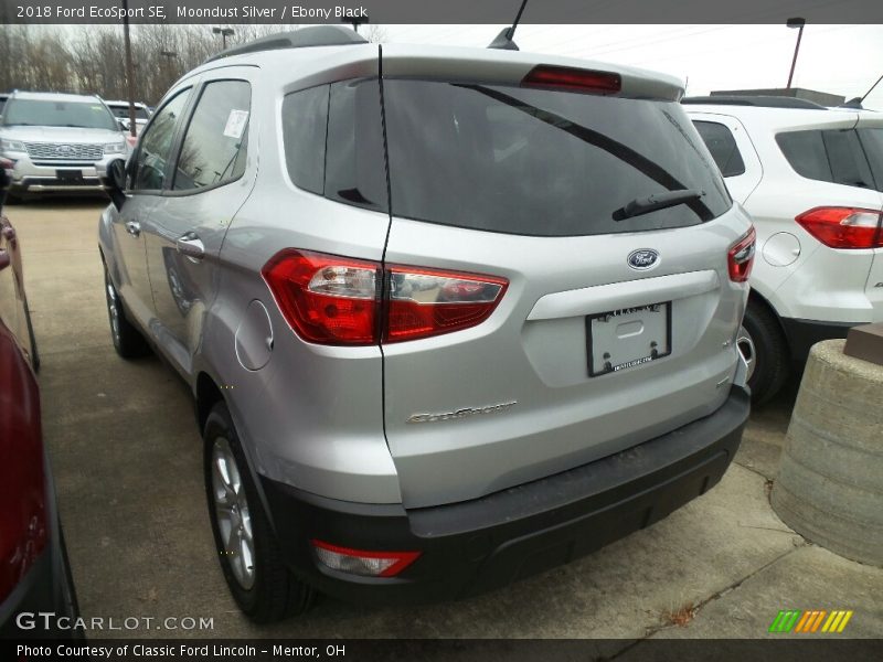 Moondust Silver / Ebony Black 2018 Ford EcoSport SE