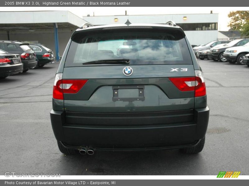Highland Green Metallic / Black Montana Leather 2005 BMW X3 3.0i