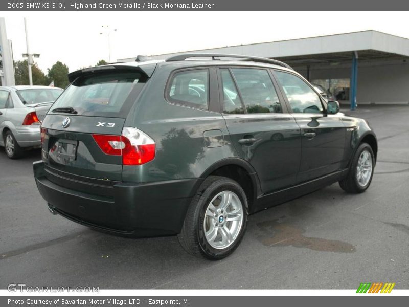 Highland Green Metallic / Black Montana Leather 2005 BMW X3 3.0i