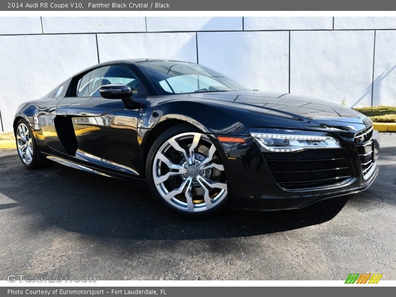 Panther Black Crystal / Black 2014 Audi R8 Coupe V10