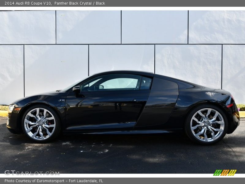 Panther Black Crystal / Black 2014 Audi R8 Coupe V10
