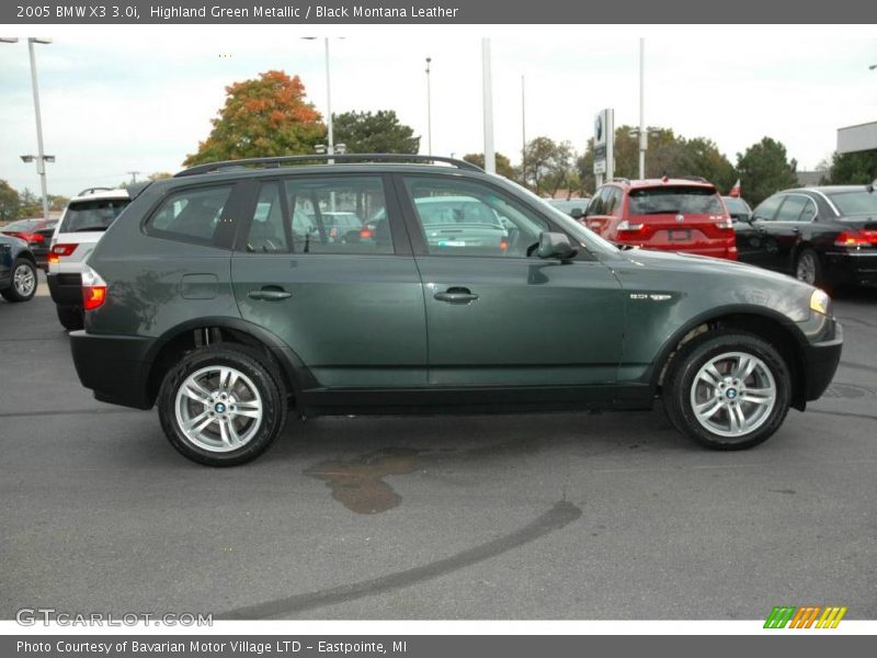 Highland Green Metallic / Black Montana Leather 2005 BMW X3 3.0i