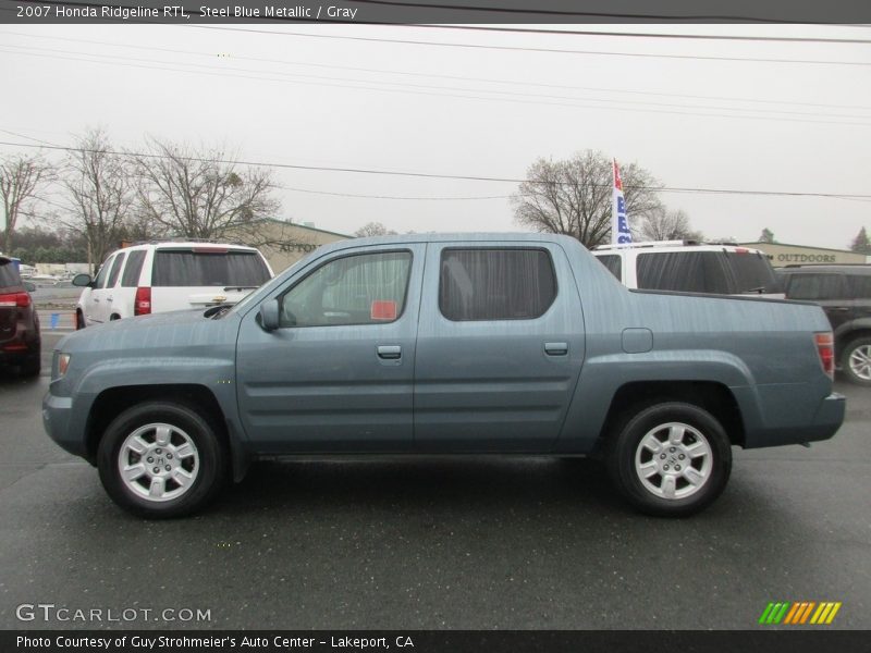 Steel Blue Metallic / Gray 2007 Honda Ridgeline RTL