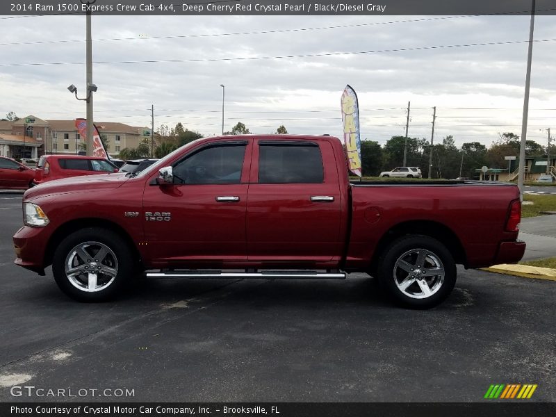 Deep Cherry Red Crystal Pearl / Black/Diesel Gray 2014 Ram 1500 Express Crew Cab 4x4