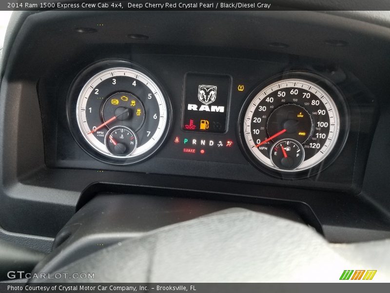 Deep Cherry Red Crystal Pearl / Black/Diesel Gray 2014 Ram 1500 Express Crew Cab 4x4