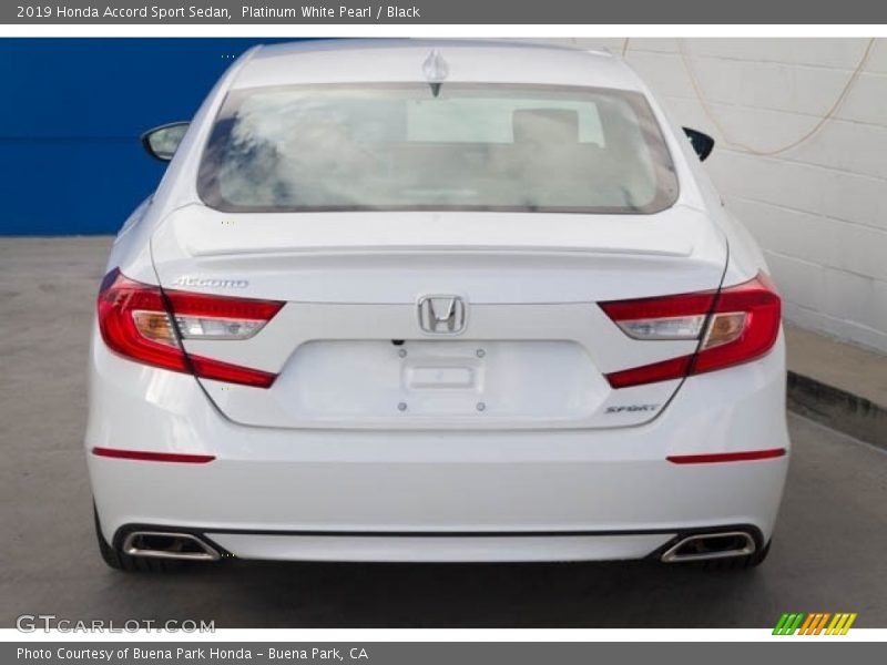 Platinum White Pearl / Black 2019 Honda Accord Sport Sedan