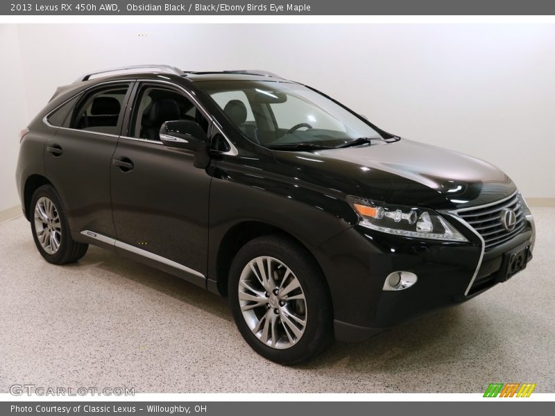 Obsidian Black / Black/Ebony Birds Eye Maple 2013 Lexus RX 450h AWD