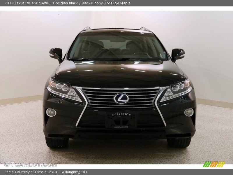 Obsidian Black / Black/Ebony Birds Eye Maple 2013 Lexus RX 450h AWD