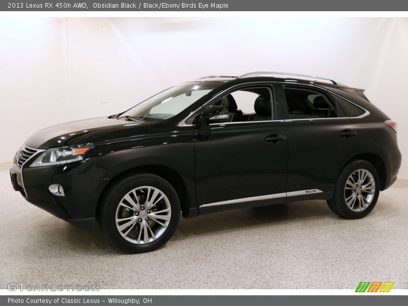 Obsidian Black / Black/Ebony Birds Eye Maple 2013 Lexus RX 450h AWD